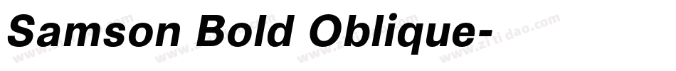 Samson Bold Oblique字体转换